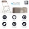 Flash Furniture Hercules Series Plastic Folding Chair Brown - 10 LB Weight Capacity Comfortable Event Chair-Lightweight Folding Chair, PK10 10-LE-L-3-BROWN-GG - alternate 7